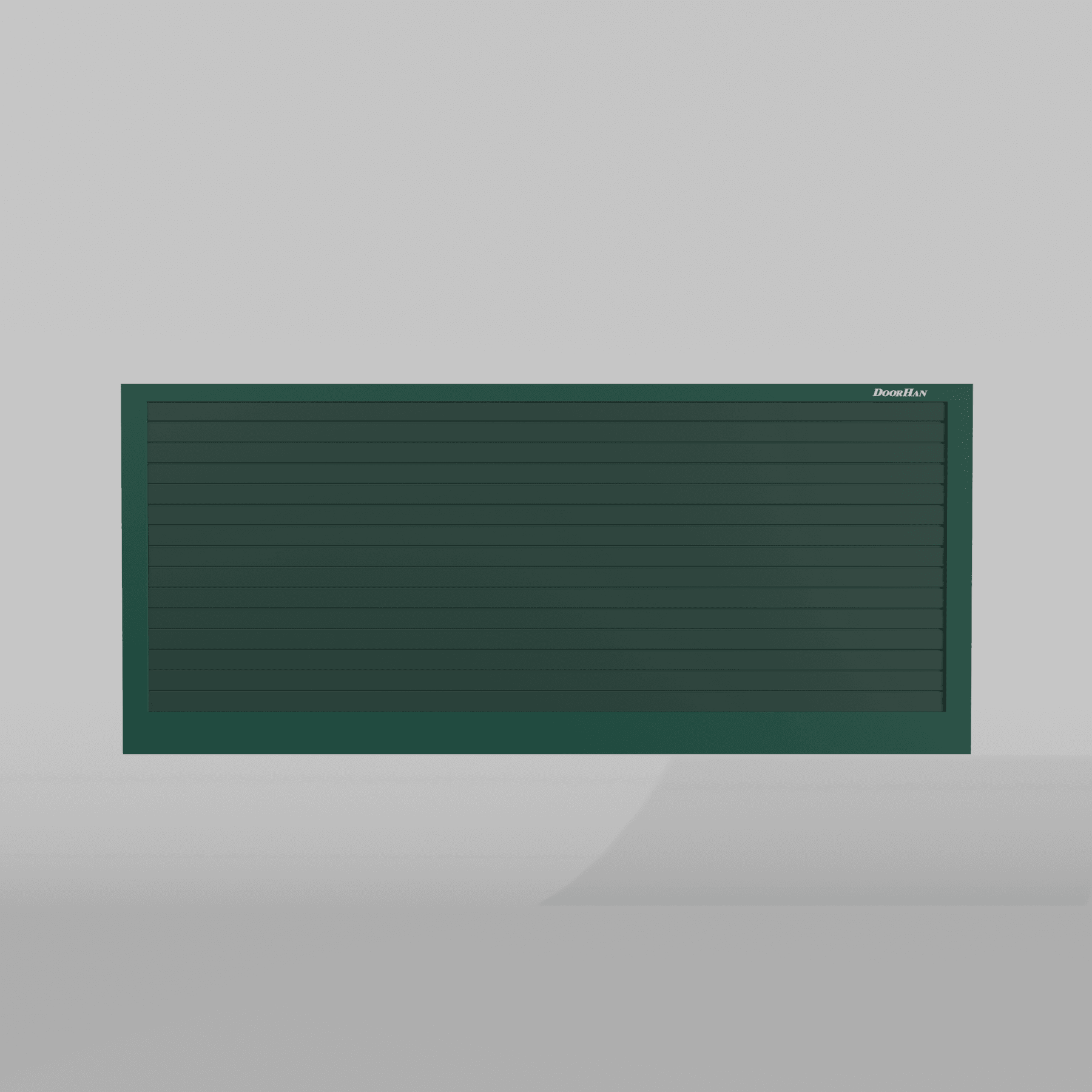 Откатные ворота DoorHan 4600х1300 цвета RAL 6005 (зелёный) с дизайном «доска» без автоматики — фото 3